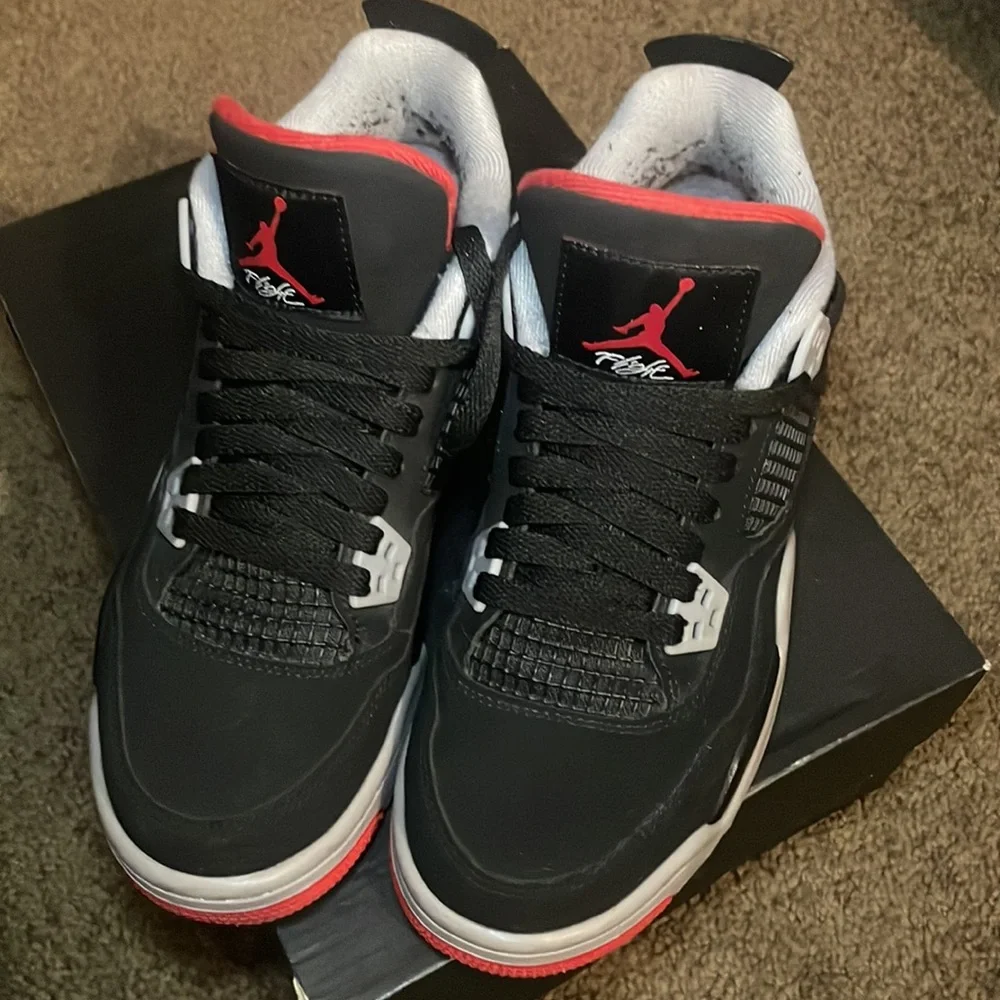 Air Jordan 4 Retro black/cement grey (2019)- GS 5.5